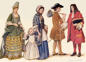 Perinteiset vaatteet James II:n hallituskaudella - William ja Mary 1685-1700, 1903, 1937. tekijältä Unbekannt