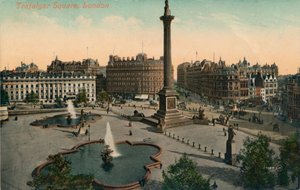 Trafalgar Square, Lontoo, c1900. tekijältä Unbekannt