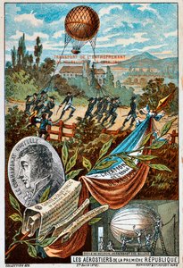 Entreprenant-ilmapallon kuljetus Maubergesta Charleroihin, 1794 1890-luku. tekijältä Unbekannt