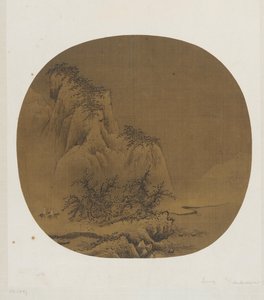 Matkailijat Snowy Mountainsissa, 1100-1300-luvulla. tekijältä Unbekannt