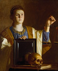 Totuus esittelee peilin maailman turhuuteen, 1620-1630 tekijältä Unbekannt