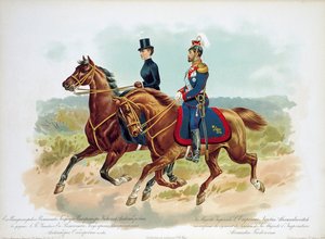 Venäjän tsaari Nikolai II Hänen Majesteettinsa Henkivartioston Uhlan-rykmentin univormussa, 1896 tekijältä Unbekannt