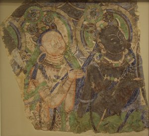 Kaksi ihailevaa bodhisattvaa 4.-6. vuosisadalta. tekijältä Unbekannt
