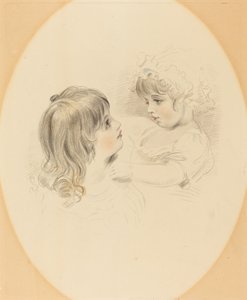 Kaksi lasta, 1800-luvun alku. tekijältä Unbekannt