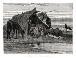 Tziganesin leirintäalue Pusztassa, 1886 tekijältä Unbekannt
