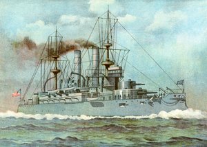 USS Kearsarge, amerikkalainen taistelulaiva, 1898 tekijältä Unbekannt