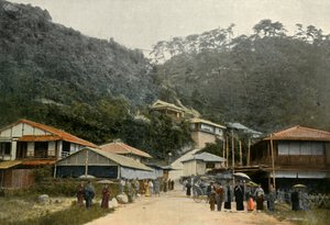 Rue A Nunobiki, P-vähemmän Kobe, A alempi d-jäsen Nunobiki, Kobe lähellä, 1900. tekijältä Unbekannt
