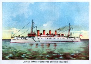 Yhdysvaltain suojattu risteilijä Columbia, 1890-luku tekijältä Unbekannt