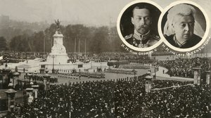 Victoria Memorialin paljastaminen Lontoossa 16. toukokuuta 1911. tekijältä Unbekannt