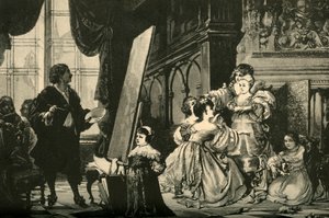 Vandyck maalaa Charles I:n lapsia, 1883. tekijältä Unbekannt