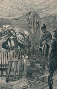 Vasco da Gama vierailee kuninkaan luona, 1904 tekijältä Unbekannt