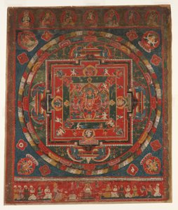Vasudhara Mandala, päivätty vuonna 1777 Samvat 897. tekijältä Unbekannt