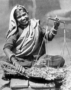 Vihannesmyyjä, Jaipur, Intia, 1936 tekijältä Unbekannt