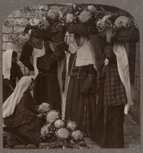 Vihannesmyyjät, Jerusalem, c1900 tekijältä Unbekannt
