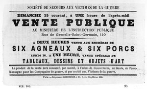 Vente Publique, Pariisin kommuunin ranskalaisista poliittisista julisteista, toukokuu 1871 tekijältä Unbekannt