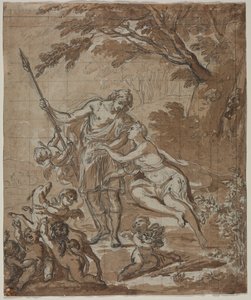 Venus ja Adonis, 1713. tekijältä Unbekannt