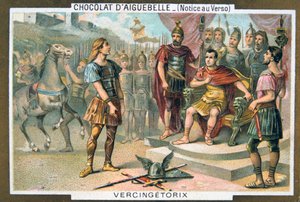 Vercingetorix antautuu Julius Caesarille, c46 eKr., 1800-luvulla tekijältä Unbekannt