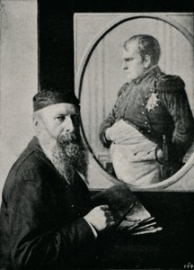 Verestchagin maalaa kuvan Napoleonista, c1890, 1910 tekijältä Unbekannt