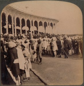 Kapinan veteraanit 1857 astumassa amfiteatteriin Durbarissa, Delhissä, Intiassa, 1903 tekijältä Unbekannt
