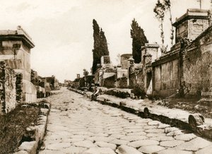 Via delle Tombe, Pompei, Italia, 1900-luku tekijältä Unbekannt