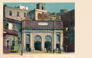 Victoria Gate, Valletta - Malta, c1900 tekijältä Unbekannt