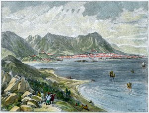 Victoria, Hong Kong, Manner-Kiinan puolelta, 1890 tekijältä Unbekannt