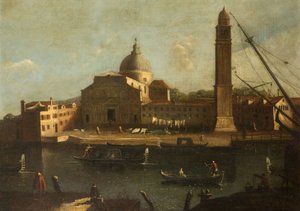 Näkymä Venetsiaan - Il Redentoren kirkko, 1700-1800. tekijältä Unbekannt