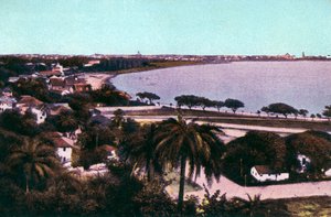 Näkymä Malabar Hilliltä, Bombaysta, Intiasta, 1900-luvun alku tekijältä Unbekannt