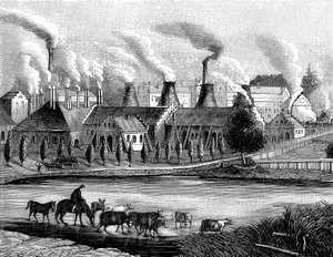 Näkymä Huta Laurysta vuonna 1840 tekijältä Unbekannt