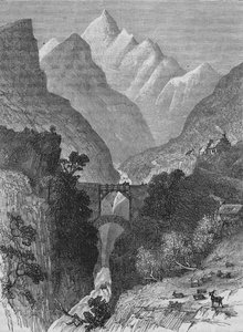 Näkymä Pyreneillä, c1880 tekijältä Unbekannt