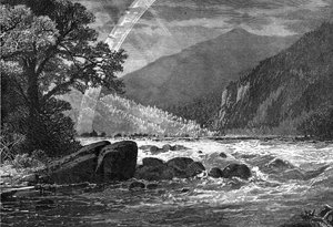Näkymä Balcony Fallsille, James River, Virginia, USA, 1877 tekijältä Unbekannt
