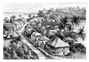 Näkymä Basse-Terrelle, Guadeloupe, 1890 tekijältä Unbekannt