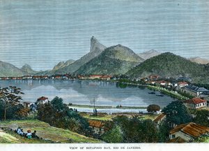 Näkymä Botafogo Baylle, Rio de Janeiro, Brasilia, vuodelta 1880 tekijältä Unbekannt