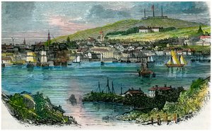 Näkymä Halifaxista, Nova Scotiasta, vuodelta 1870 tekijältä Unbekannt