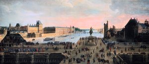 Näkymä Pont Neufille, Pariisi, c1635 tekijältä Unbekannt
