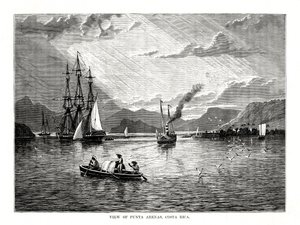 Näkymä Punta Arenasiin, Costa Ricaan, 1877 tekijältä Unbekannt