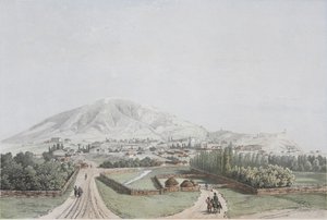 Näkymä Pyatigorskiin, 1800-luvun puoliväli tekijältä Unbekannt