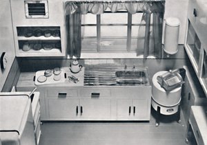 Näkymä keittiöstä, H.M.V. Kodinkoneet, 1938 tekijältä Unbekannt