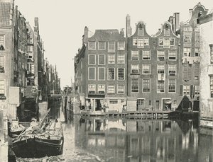 Näkymä yhdelle tärkeimmistä kanavista, Amsterdam, Alankomaat, 1895. tekijältä Unbekannt