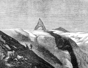 Näkymä Matterhornille, 1800-luvun loppu tekijältä Unbekannt
