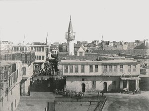 Näkymä vanhaankaupunkiin, Suez, Egypti, 1895. tekijältä Unbekannt