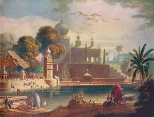 Näkymä Sassurin temppeleistä ja moskeijoista lähellä Poonaa, Deccanissa, 1908 tekijältä Unbekannt