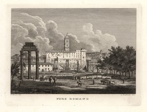 Näkymä Forum Romanumin raunioille, Foro Romano tekijältä Unbekannt