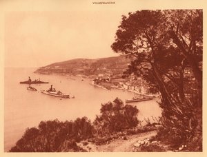 Näkymä kaupunkiin ja Roadsteadille, Villefranche, 1930. tekijältä Unbekannt