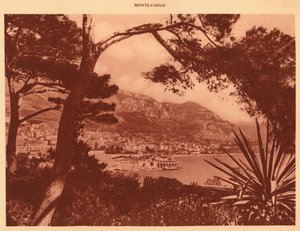 Näkymä Monte Carlosta Monacosta, 1930. tekijältä Unbekannt