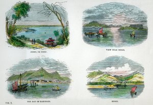 Näkymiä Japanin tärkeimmistä kaupungeista ja satamista, vuodelta 1880 tekijältä Unbekannt