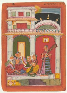 Vilaval Ragini: Folio ragamala-sarjasta Garland of Musical Modes, n. 1680. tekijältä Unbekannt