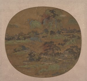 Kylä ja temppelit Jiangnanissa 1400-luvun alussa. tekijältä Unbekannt