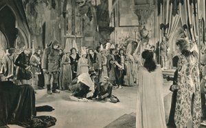 Villon John Barrymore uhkasi kuolemalla Louis XI:n toimesta, 1927 tekijältä Unbekannt