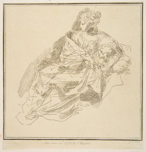Neitsyt ja lapsi, 1775. tekijältä Unbekannt